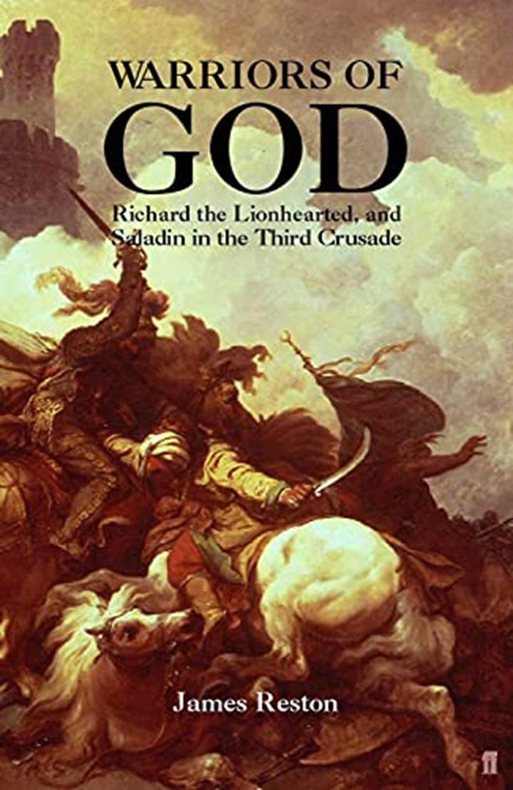 A book cover with a painting of a person on a horse Description automatically generated