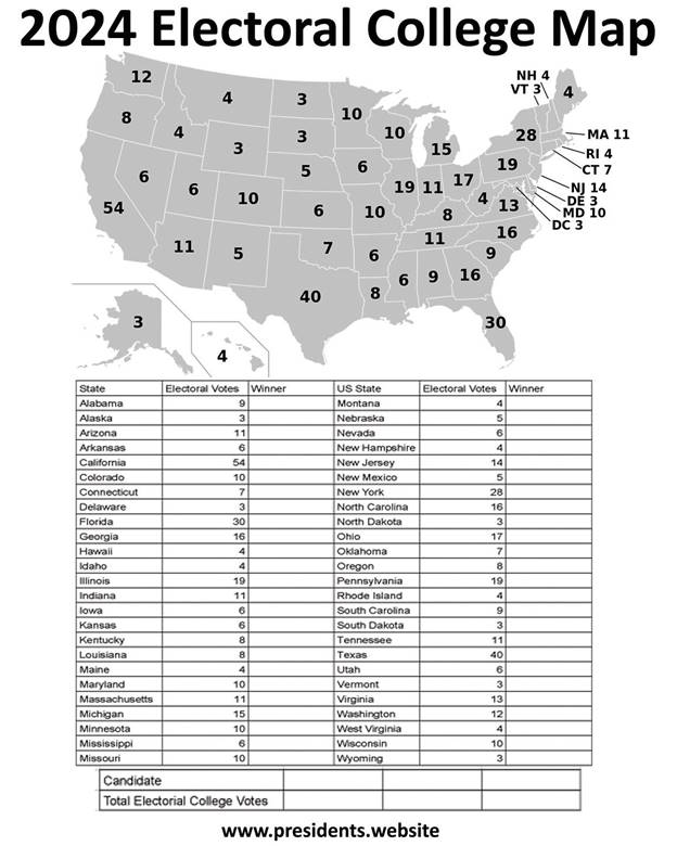 A map of the united states Description automatically generated
