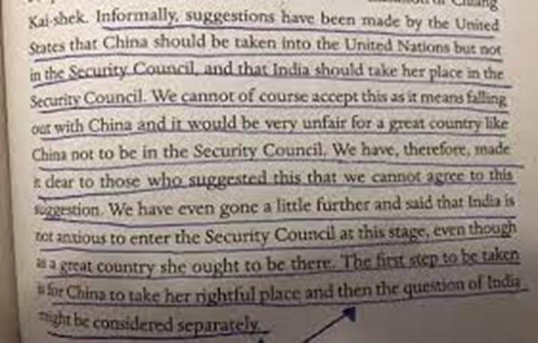 Ajit Kumar Doval : The Pride of India - Our respected First PM of India didnt accept UN security council membership and gave that position to China , Now his grand grand